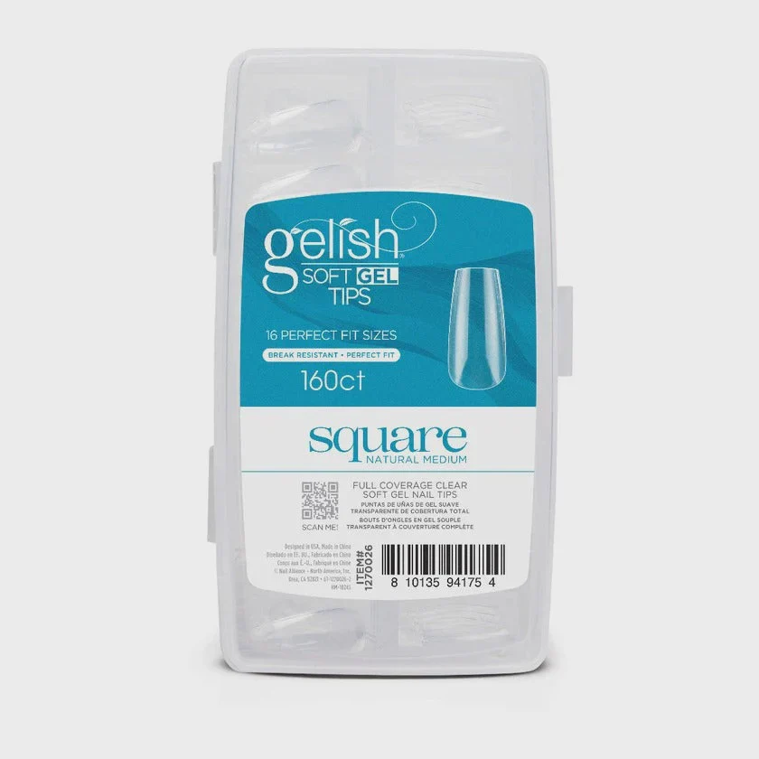 Harmony Gelish Soft Gel Tips Medium Square 160 ct #1270026